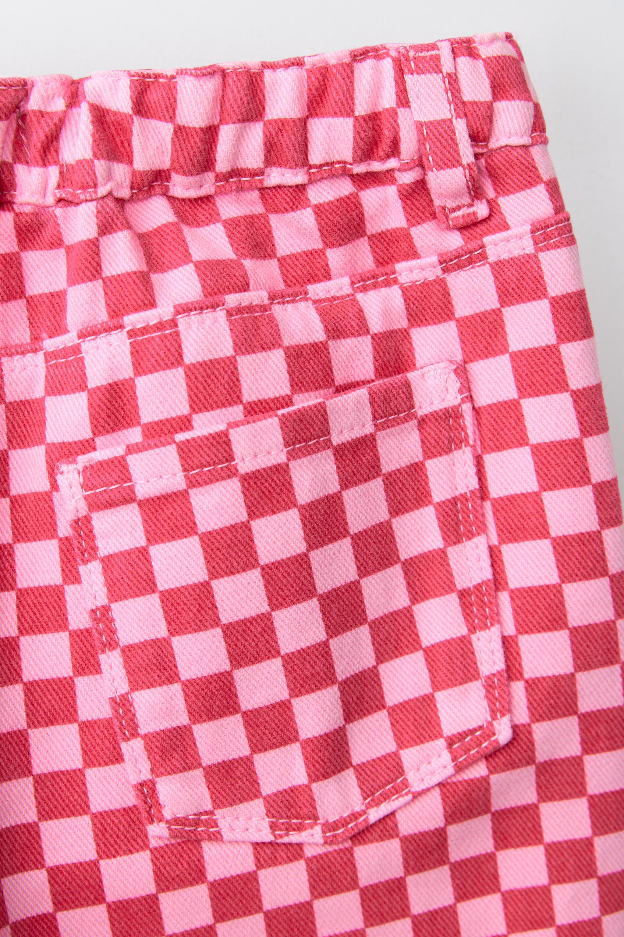 PANTALON JUPE-CULOTTE À CARREAUX DAMIER